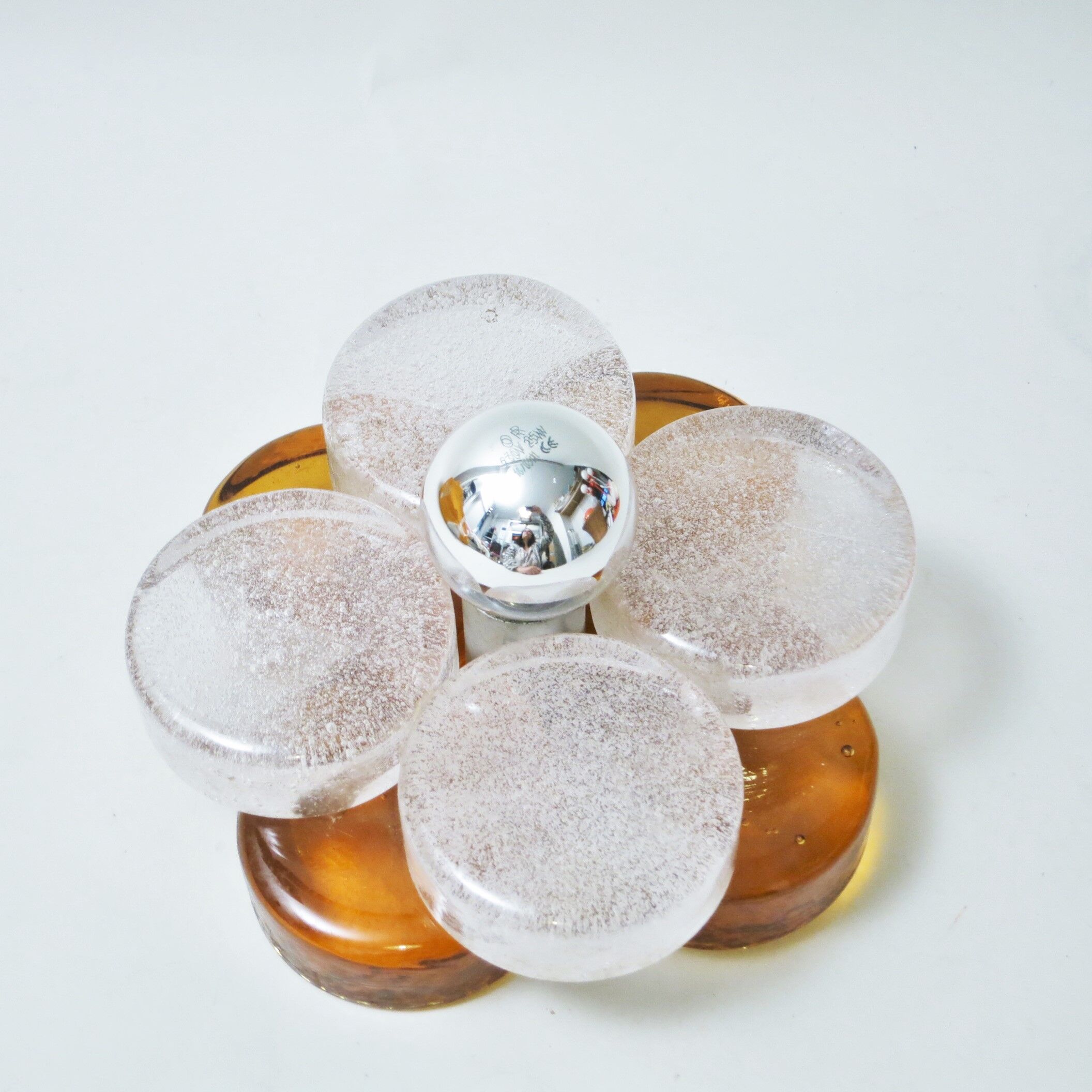 Wall light Fleur Albano Poli Poliarte 1970