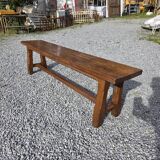 Solid oak farmhouse bench, 160cm in length.