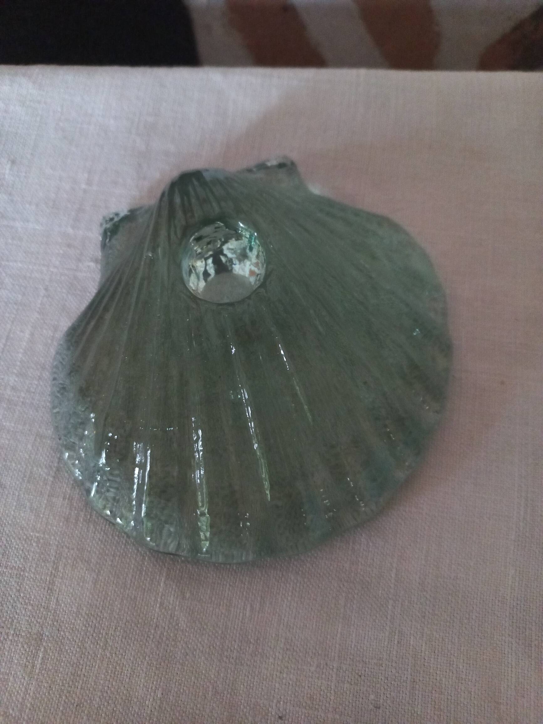 Pair of shell candlesticks