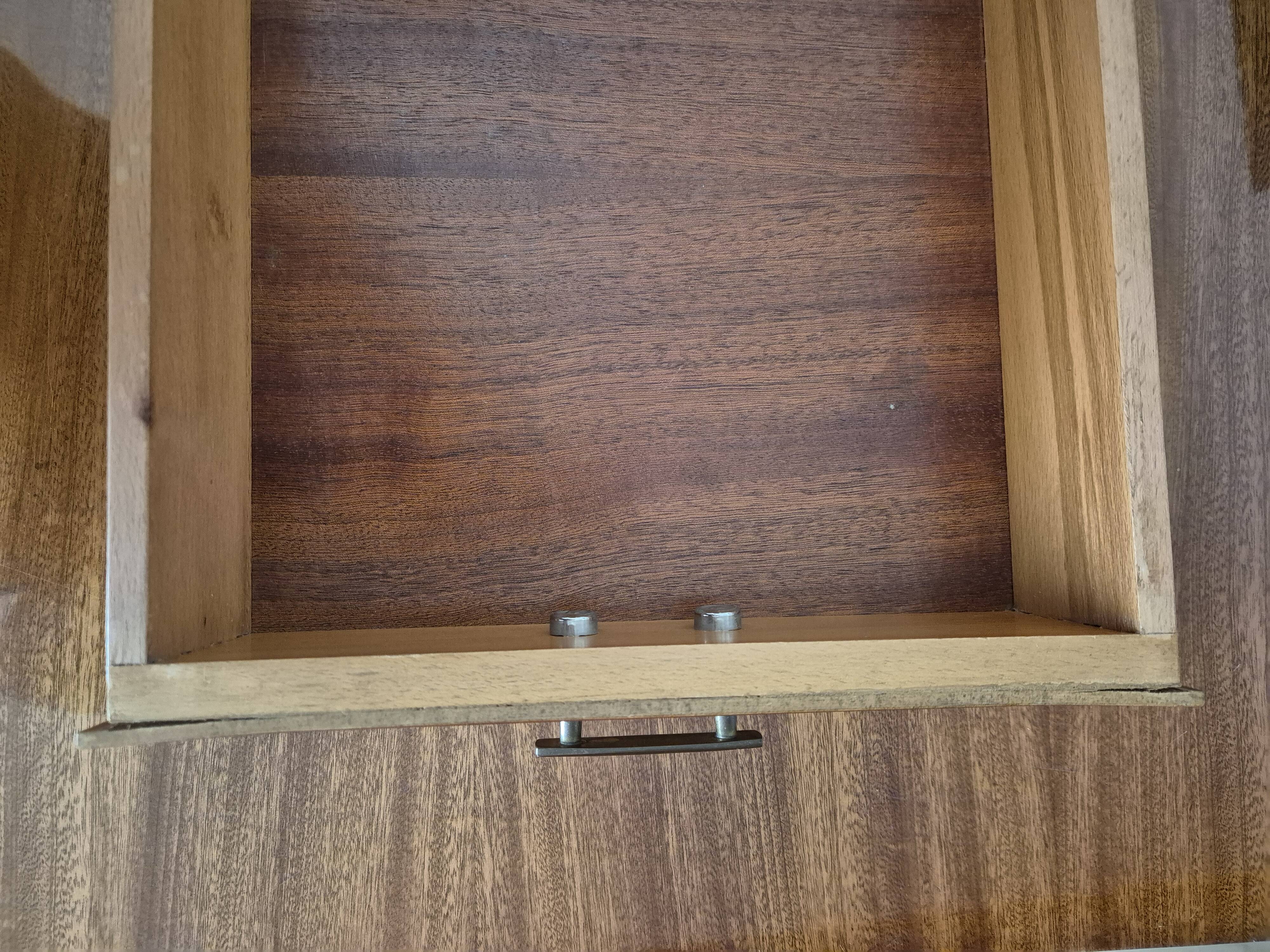 Vintage Scandinavian desk from the 1960s – Mahogany veneer – Dovetail joint