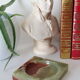 Cendrier carré onyx vert art déco