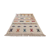 Handmade Berber Kilim Rug Cream 70x120 cm — Scandi-Bohemian Style