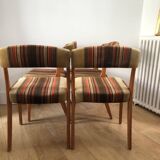 Series of 4 vintage Scandinavian style chairs