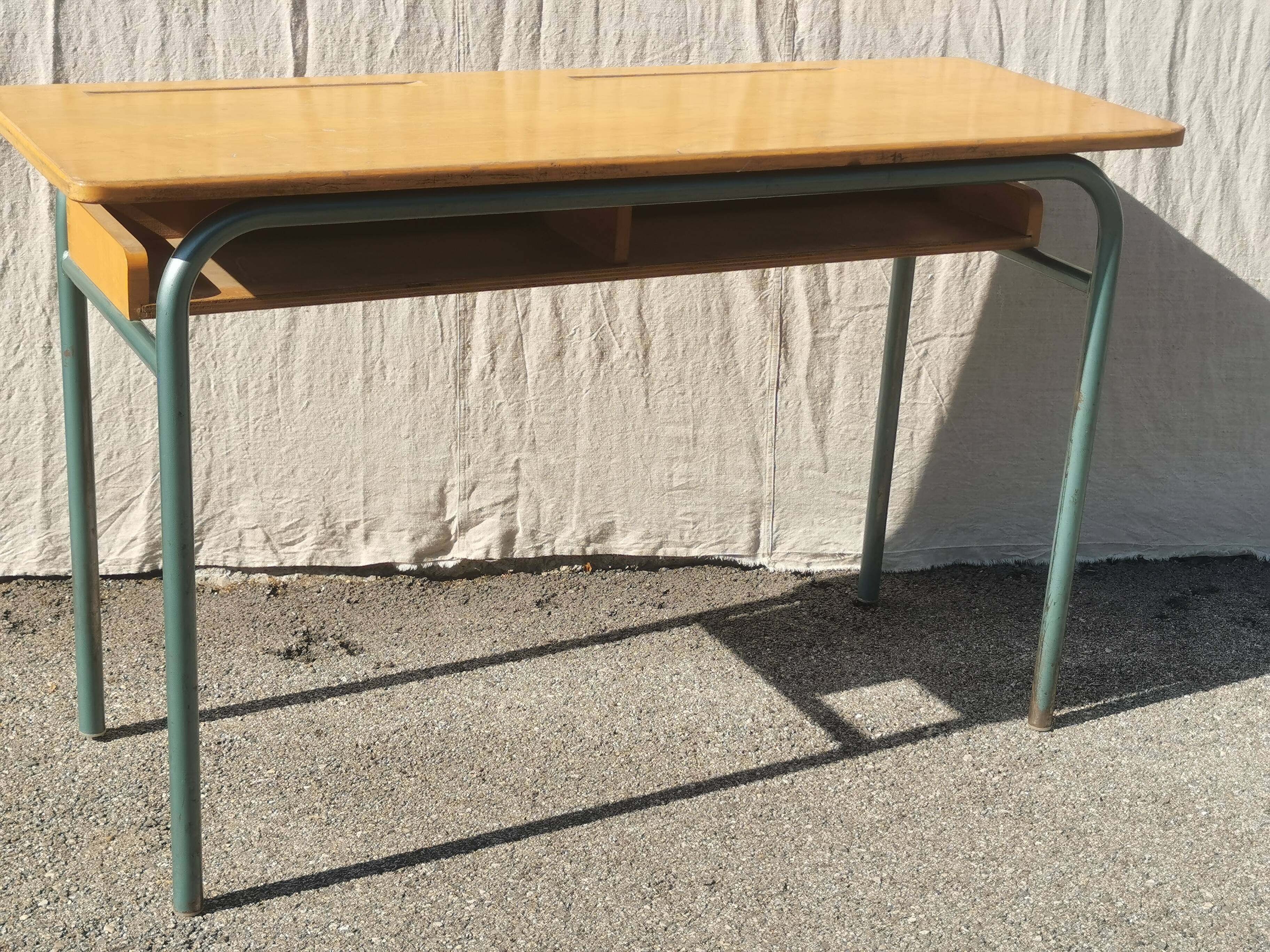 Vintage 2-seater desk "delagrave"