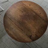 Round wooden folding coffee table