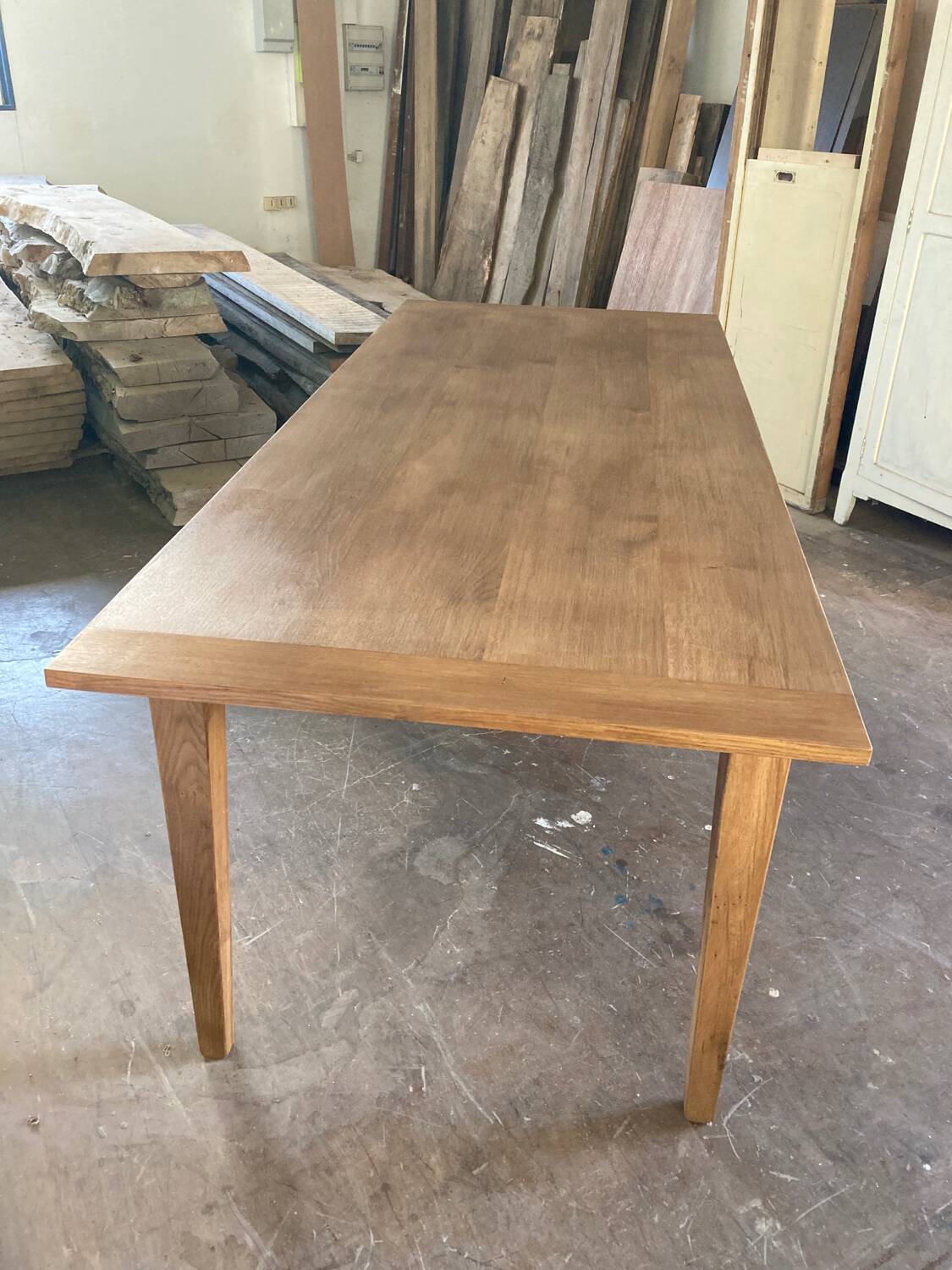 Solid oak farm table