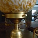 Lampe de table Candia papillon en verre Loetz