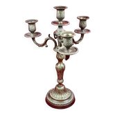 Candélabre Chandelier Bronze 3 Branches, 4 feux Style Louis XVI - 40cm