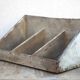 Wooden storage bin, vintage storage furniture, tool storage