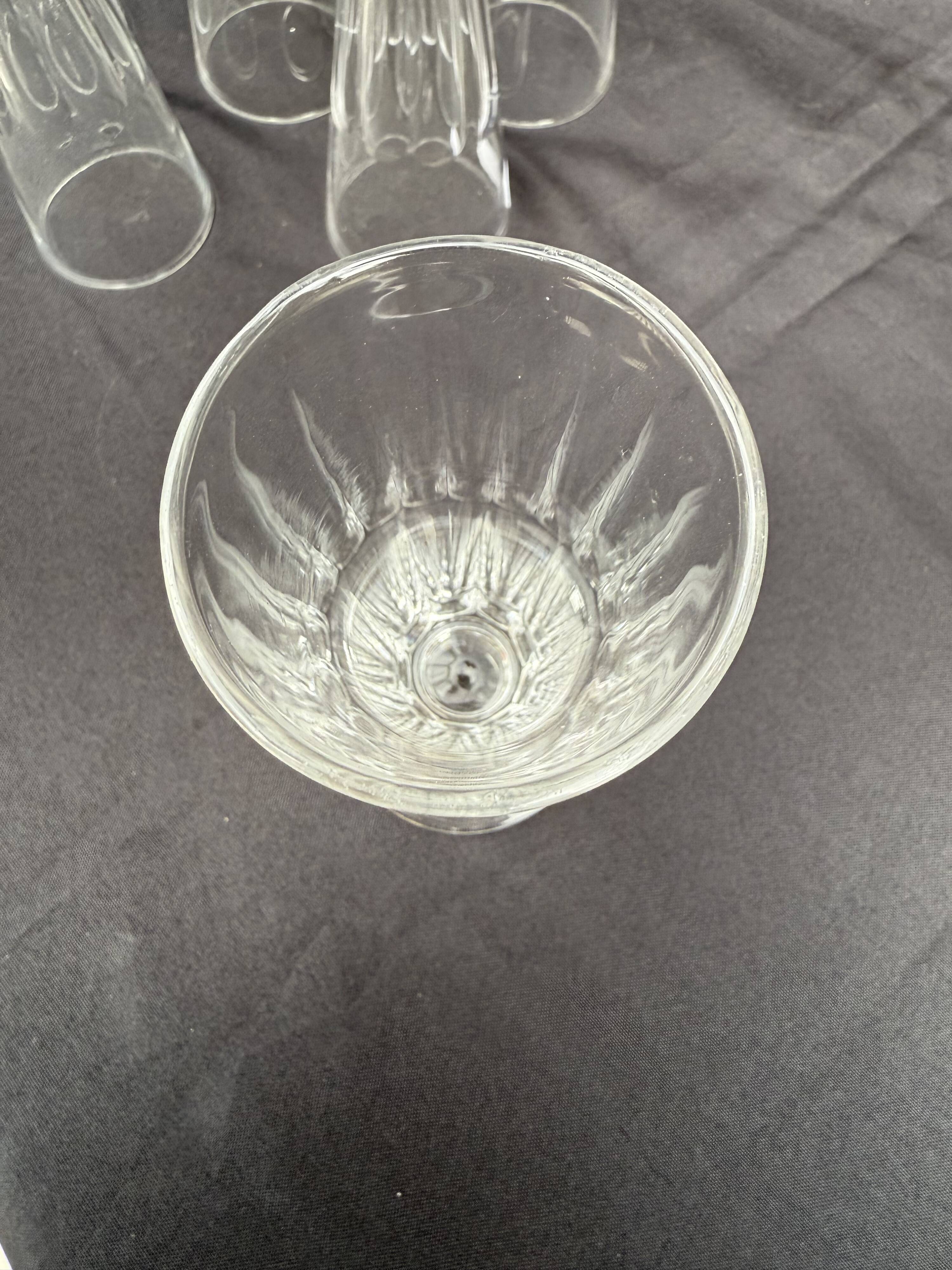 6 Champagne Flutes – 19th Century Cut Crystal – Baccarat/St.Louis