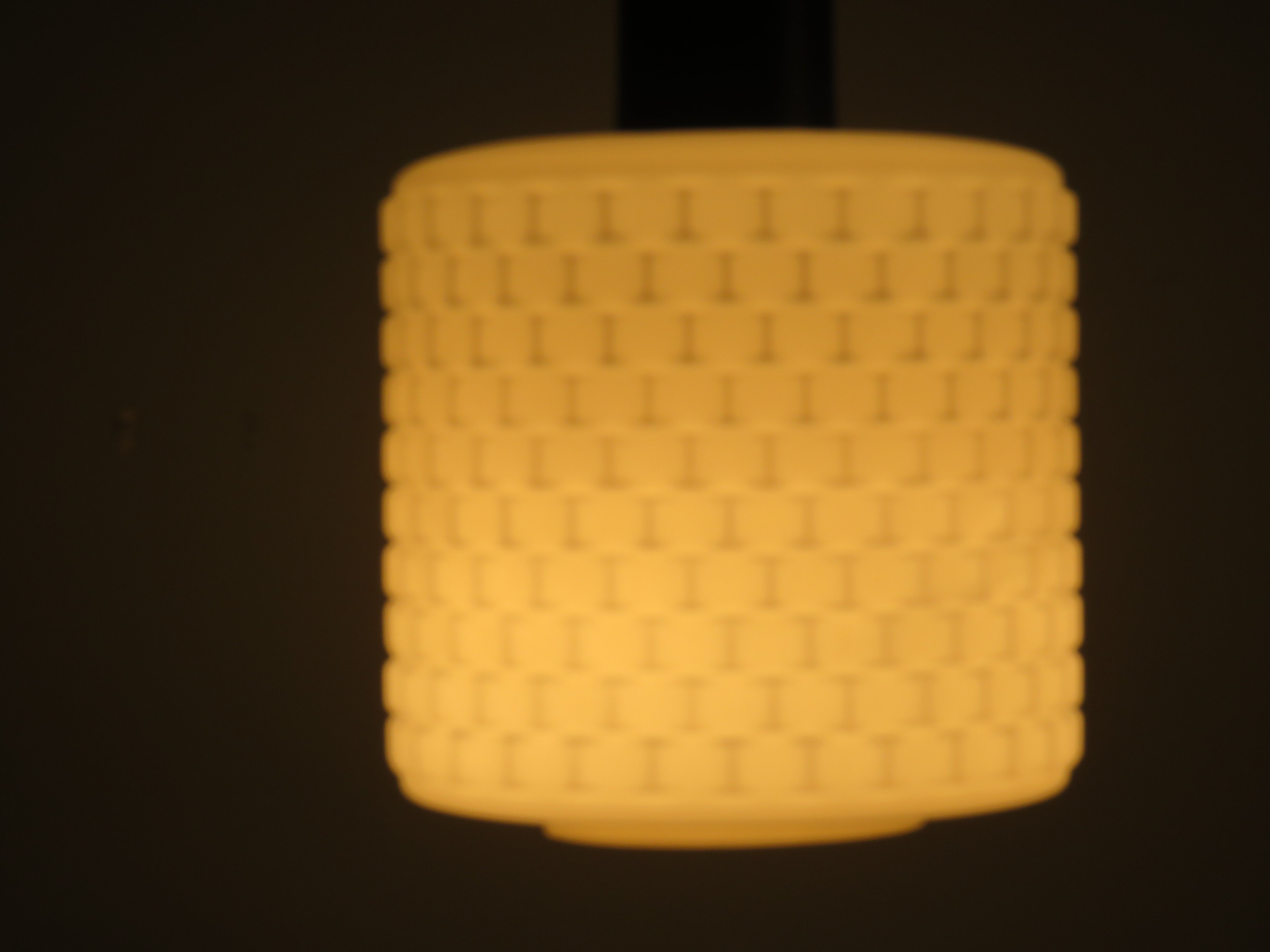 Art-Deco pendant lamp with white frosted glass lampshade from the 1930