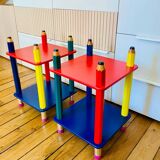 Pair of Pierre Sala “Crayon” bedside tables - 1980s