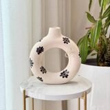 Artisanal vase Tafoukt floral