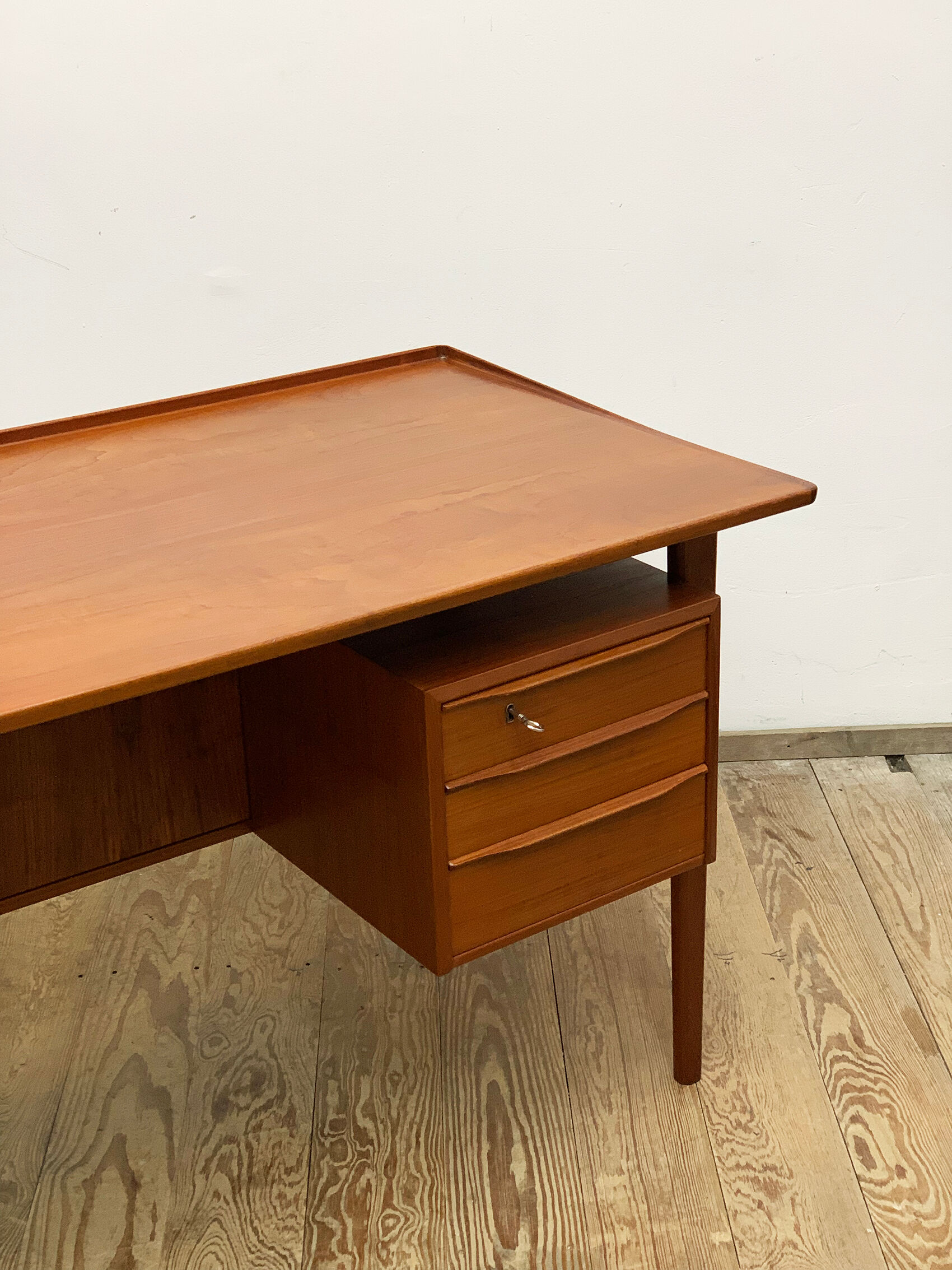 Danish teak desk by Peter Løvig Nielsen for Hedensted Møbelfabrik Denmark 1960s
