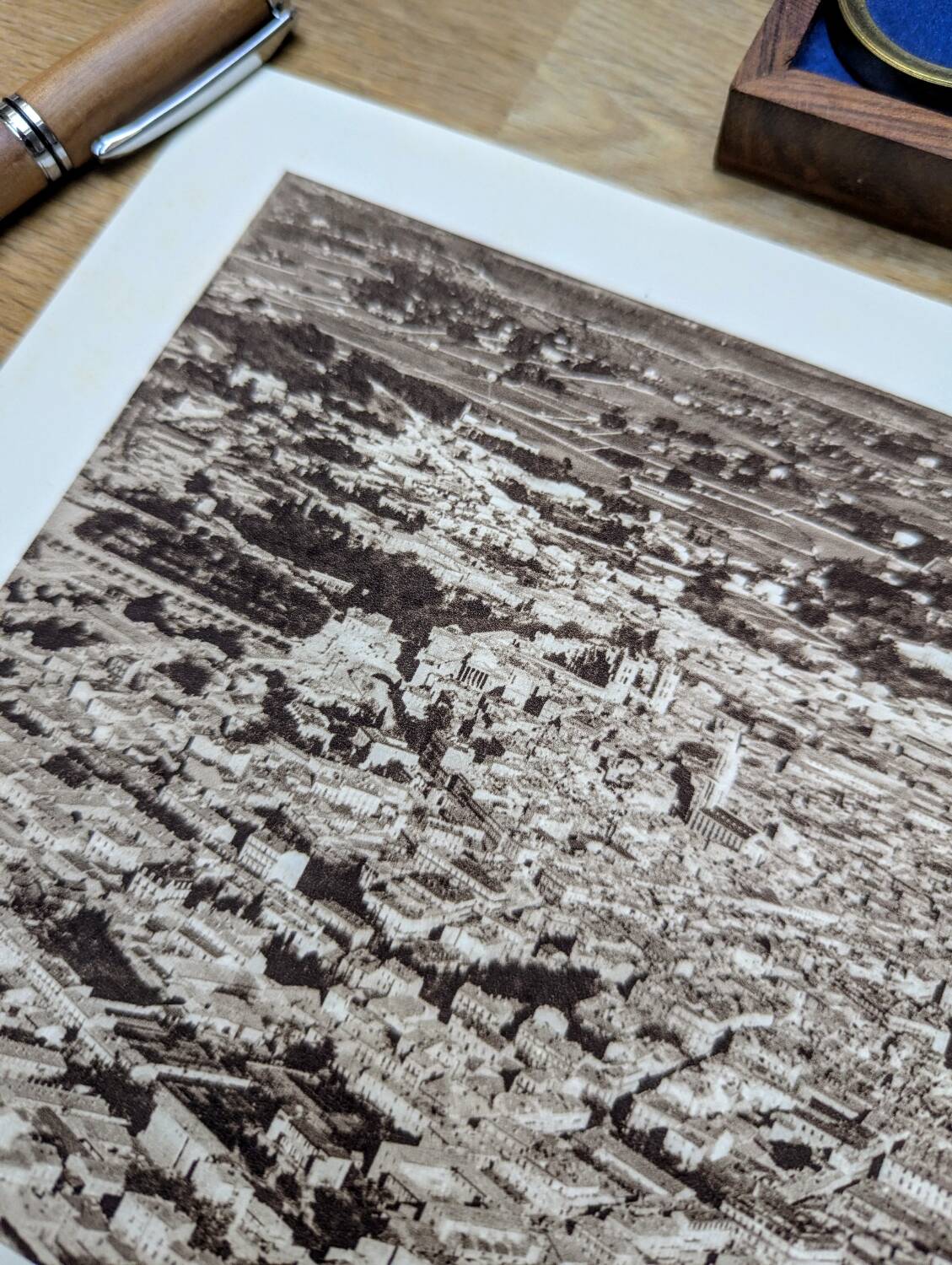 Montpellier, Vintage, photo plate printed in 1935.