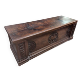 17th-century wedding chest in walnut