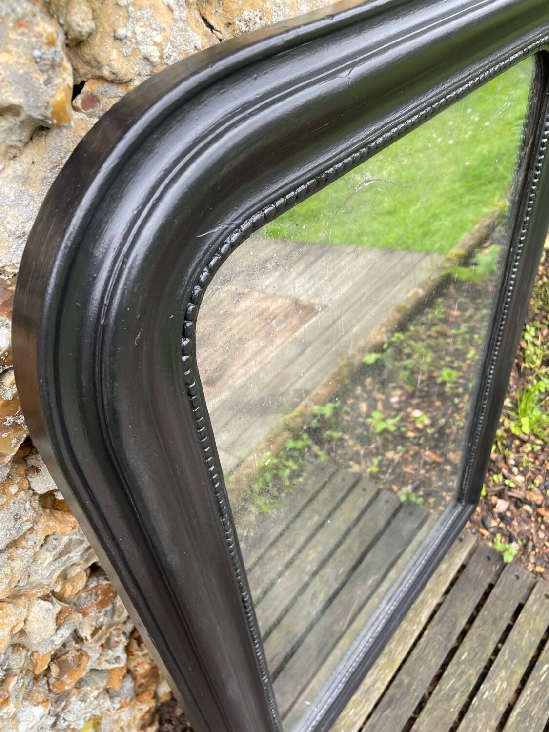 Louis Philippe mirror black stained mirror