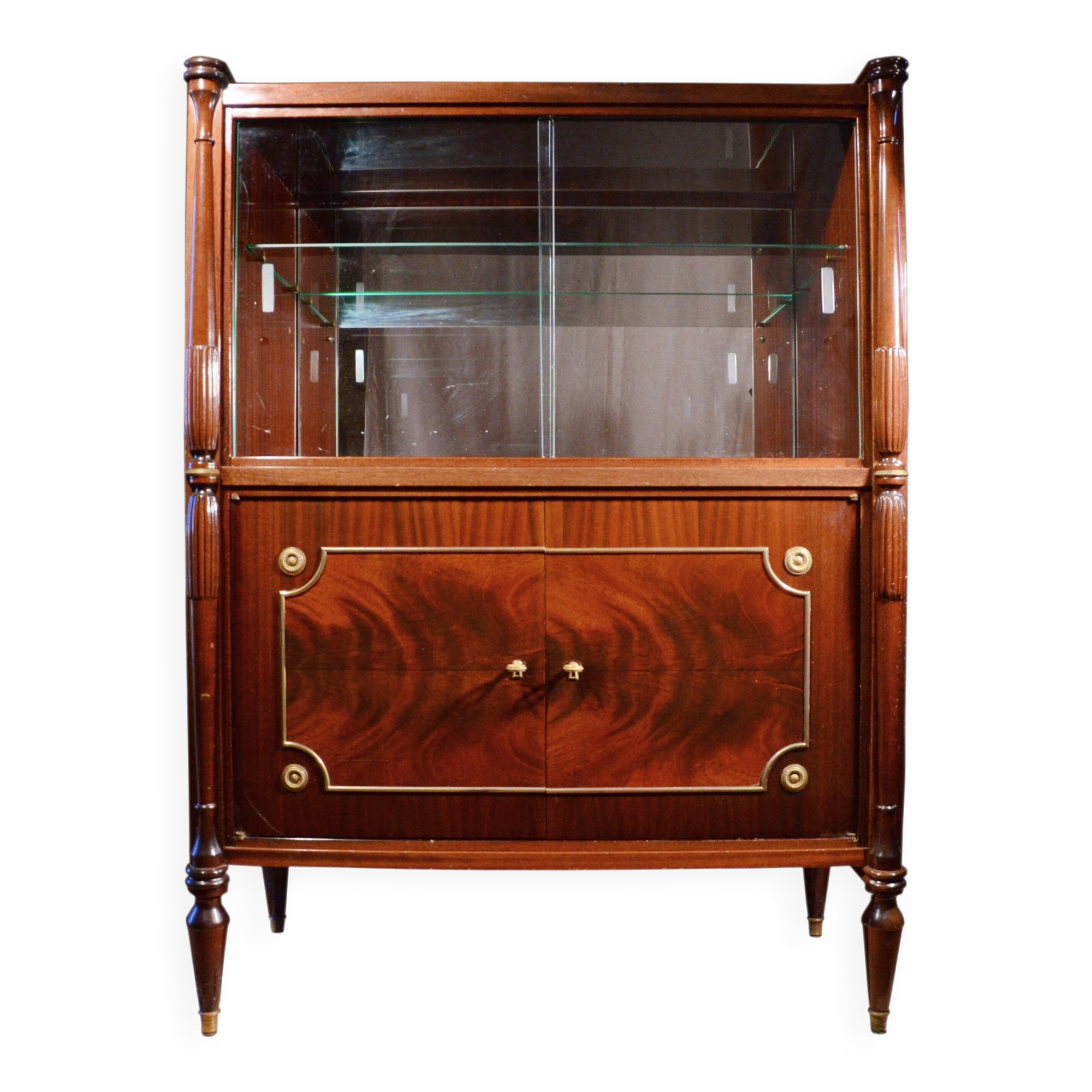 Display cabinet or bar cabinet in mahogany, 1970s