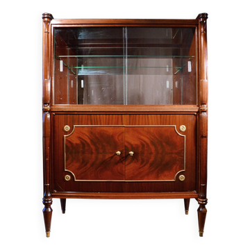 Display cabinet or bar cabinet in mahogany, 1970s