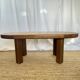 Ceramic and solid wood herbarium coffee table, signed