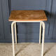 School desk 1960 white lacquered metal wooden top