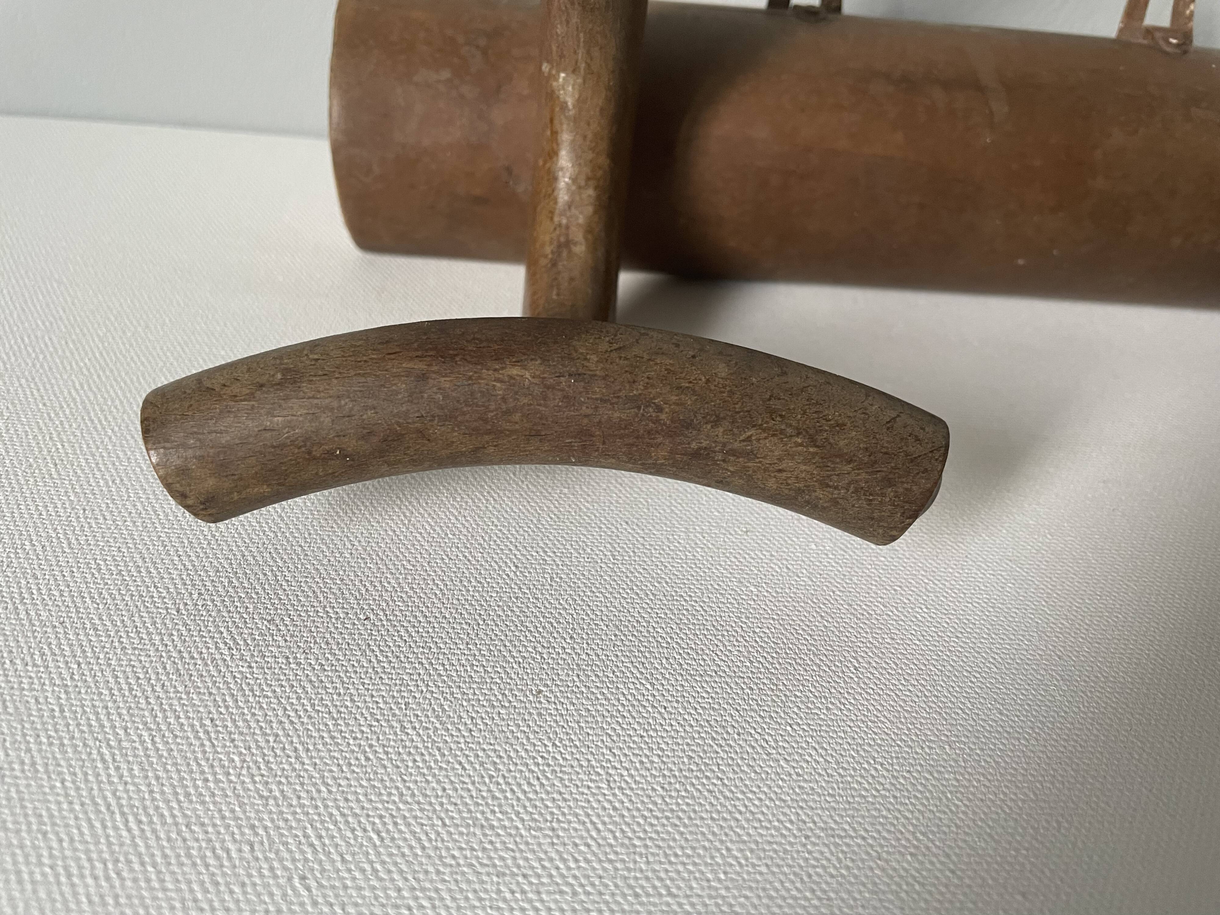 Wooden wall coat rack circa 1900