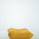 Ensemble de chaise et pouf Togo en tweed jaune