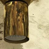 Hammered brass leaf light fixture 80cm