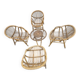 Vintage garden furniture in rattan