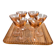 Plateau Portieux rose + 6 verres assortis