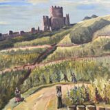 XXXL painting Alsatian landscape VINE Viticulture Harvest Vineyard By Théo