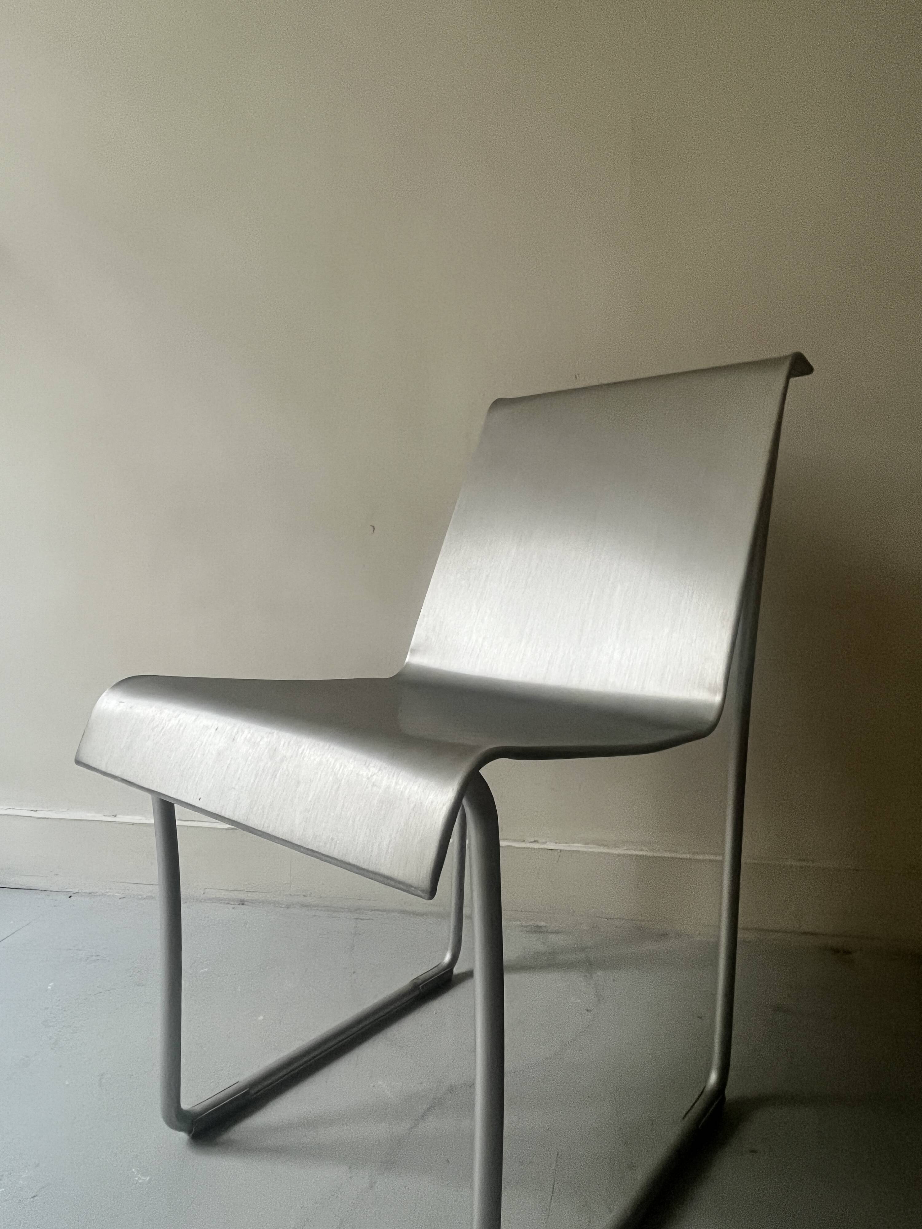 SUPERLIGHT chrome metal chair by Frank Gerhy, Edition Emeco USA