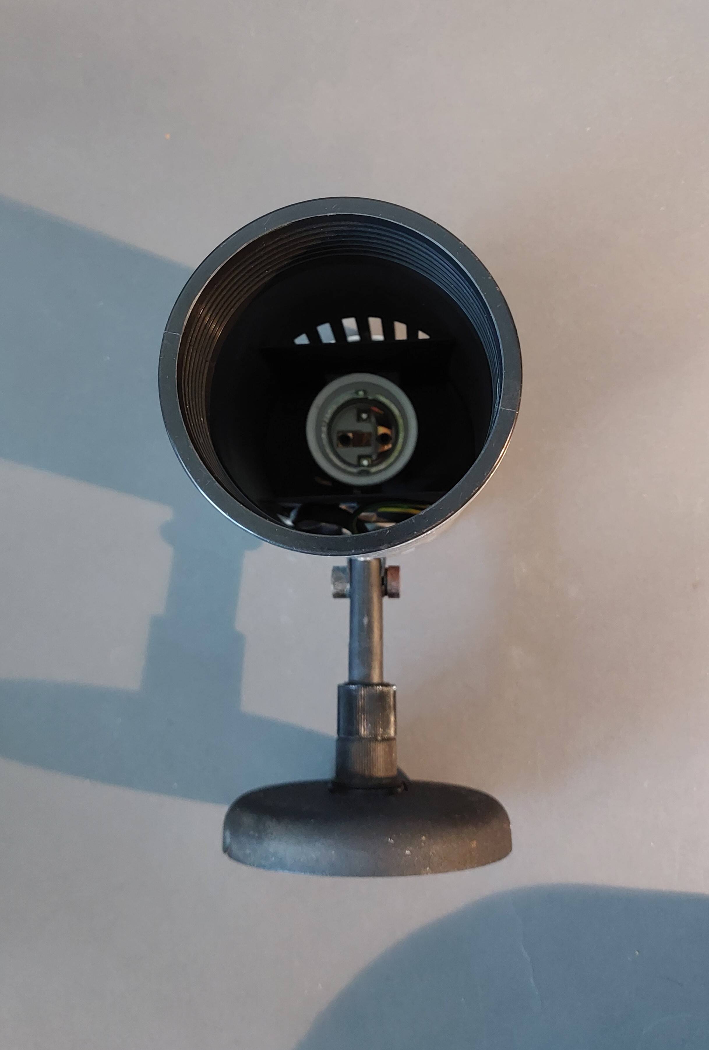 Adjustable brushed aluminum wall lamp by Lita, France 1960/1970.