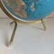 Vintage 1976 terrestrial globe glass tripod gold Taride - 28 cm