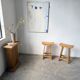 Scandinavian pine stools with Japanese inspiration.