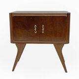 Pair of Mid-Century Modern Italian Walnut and Thuja Root Nightstands, 1950s