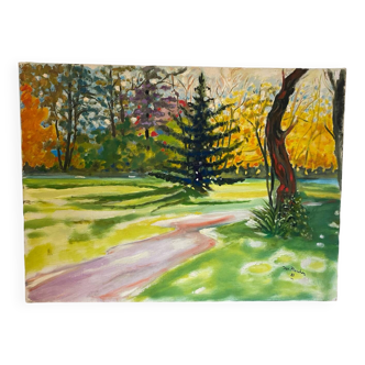 Park view signed Planchon from 1987