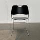 Set of minimalist postmodern stackable chairs, 1980s.