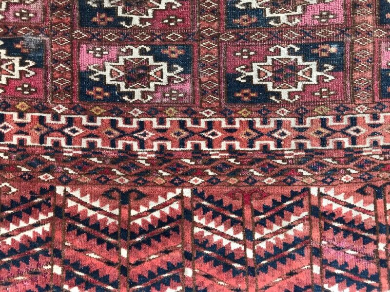 Saddle Tekke Bokhara rug old handmade 64 X 107 CM