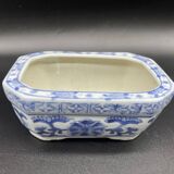 Chinese decorative planter - blue and white - vintage rectangular pot