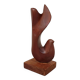Scandinavian dove in carved teak wood, signed NM, circa 1960.