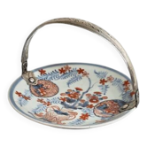 Plat japonais ancien avec poignée en argent, 18e et 19e siècle