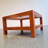 Table basse vintage en Merisier massif.