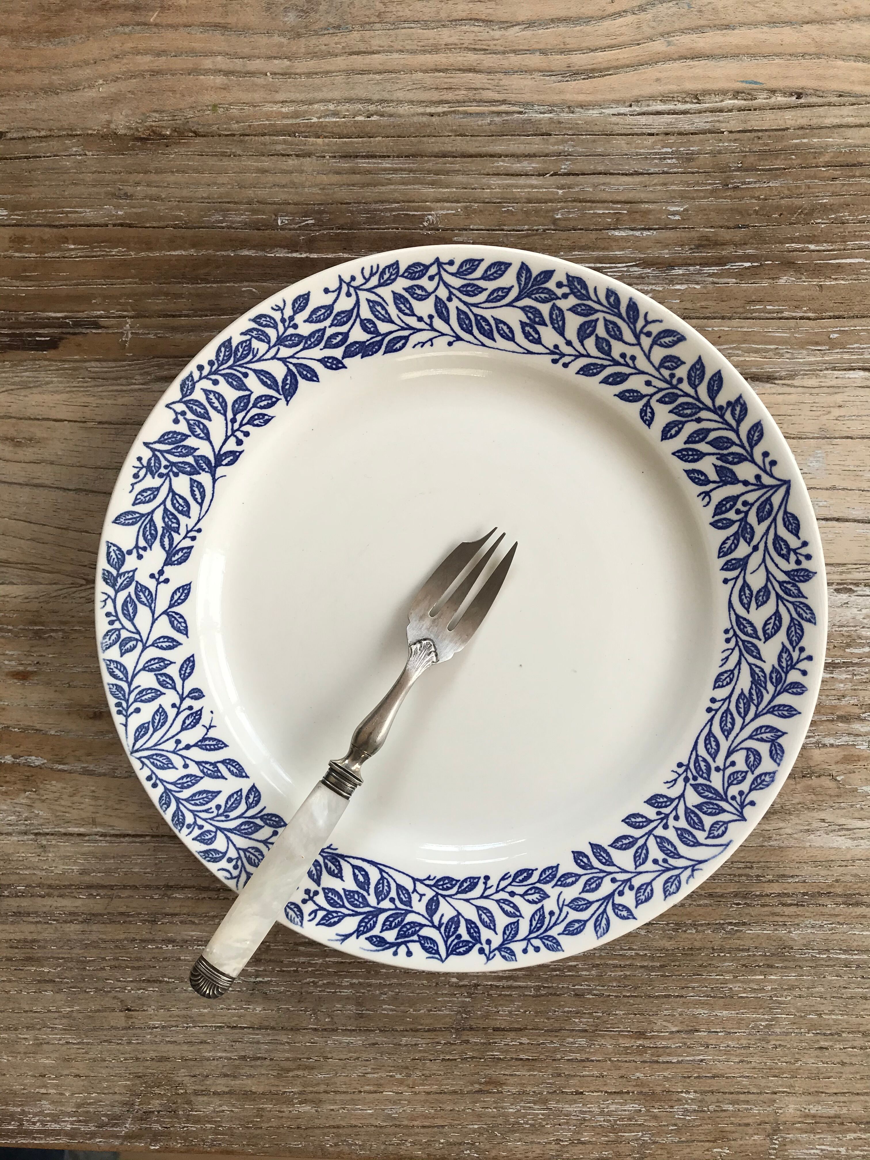 Flowery vintage plates