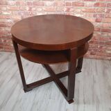 Table Art Déco en chêne rénovée, Pologne années 1930