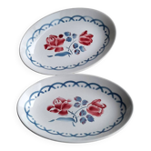 Earthenware dishes from Digoin Sarreguemines Cannes model