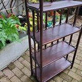 Rattan and wood shelf 70