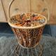 Travailleuse rotin vintage