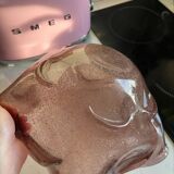 Pink Murano blown glass fruit bowl