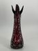 Vase vintage tacheté de couleur rouge foncé